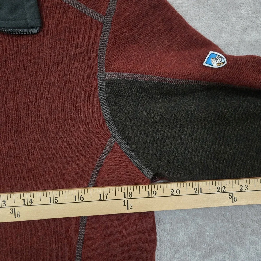 KUHL Interceptr Quarter Zip Fleece Mens Small Maroon‎ Sweater Gorpcore Outdoors